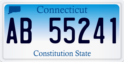 CT license plate AB55241