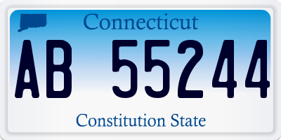 CT license plate AB55244