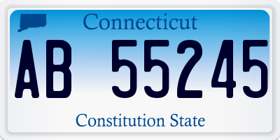 CT license plate AB55245