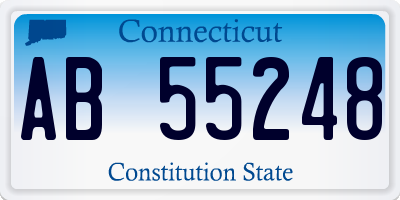 CT license plate AB55248