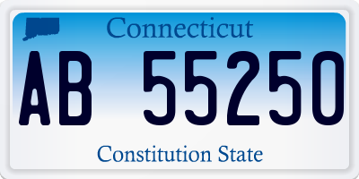 CT license plate AB55250