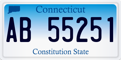 CT license plate AB55251