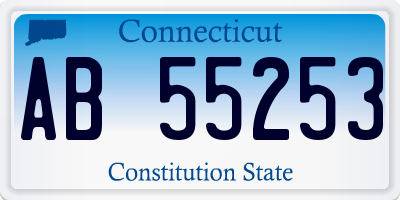 CT license plate AB55253
