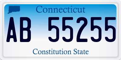 CT license plate AB55255