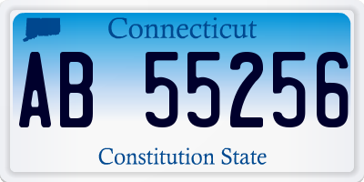 CT license plate AB55256