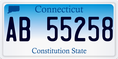 CT license plate AB55258