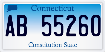 CT license plate AB55260