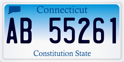 CT license plate AB55261