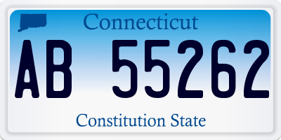 CT license plate AB55262