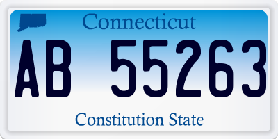 CT license plate AB55263
