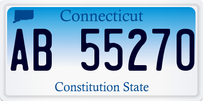 CT license plate AB55270