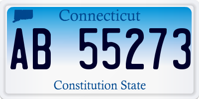 CT license plate AB55273