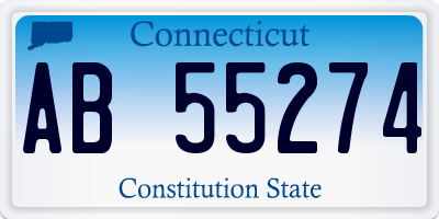 CT license plate AB55274