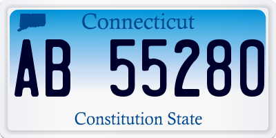 CT license plate AB55280