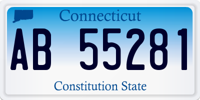 CT license plate AB55281