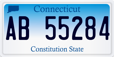 CT license plate AB55284