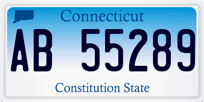 CT license plate AB55289