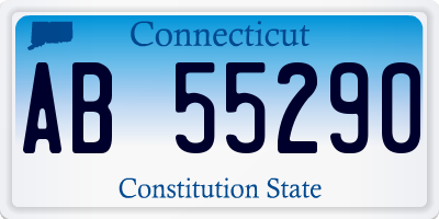 CT license plate AB55290