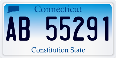 CT license plate AB55291