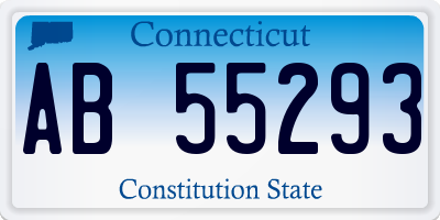 CT license plate AB55293