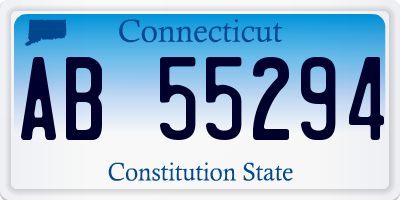 CT license plate AB55294