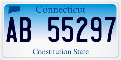 CT license plate AB55297