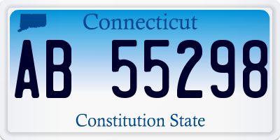 CT license plate AB55298