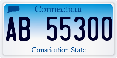 CT license plate AB55300