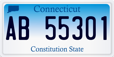 CT license plate AB55301