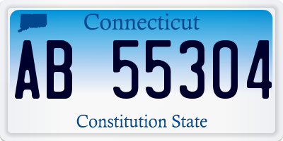 CT license plate AB55304