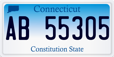 CT license plate AB55305