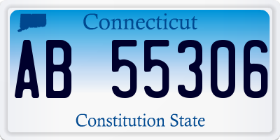 CT license plate AB55306