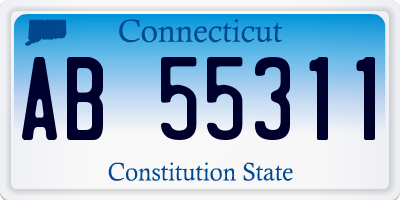 CT license plate AB55311