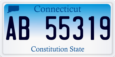 CT license plate AB55319