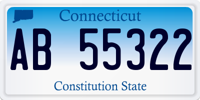 CT license plate AB55322