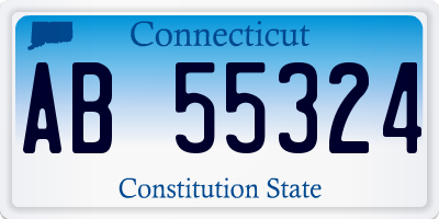 CT license plate AB55324