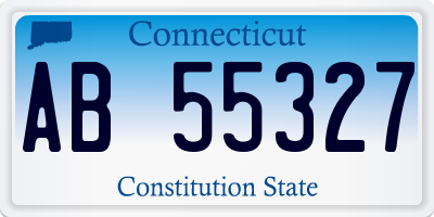 CT license plate AB55327