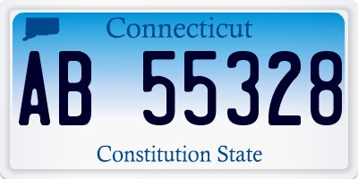 CT license plate AB55328