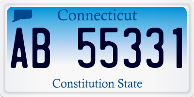 CT license plate AB55331