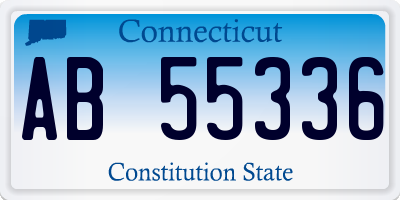 CT license plate AB55336