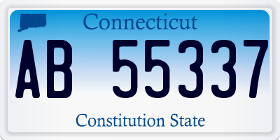 CT license plate AB55337