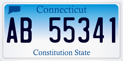 CT license plate AB55341