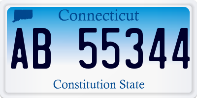 CT license plate AB55344