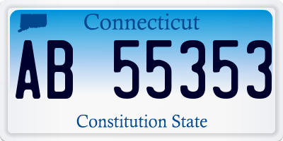 CT license plate AB55353