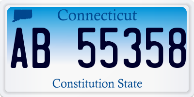 CT license plate AB55358