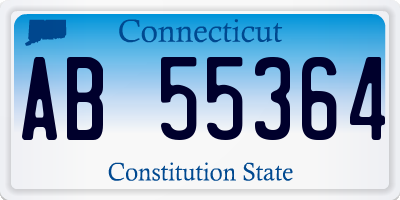 CT license plate AB55364