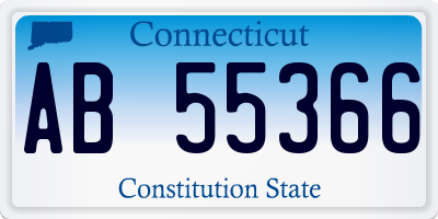 CT license plate AB55366