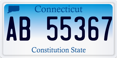 CT license plate AB55367