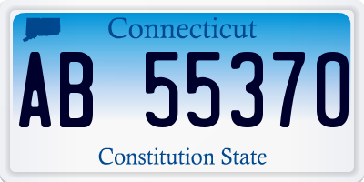 CT license plate AB55370