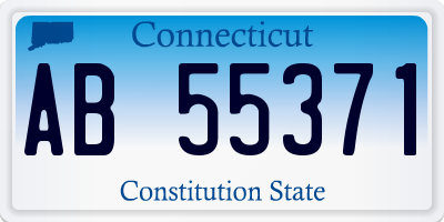 CT license plate AB55371